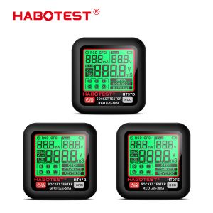 China HT97 Digital Socket Tester Smart Voltage Detector RCD GFCI Voltage Test EU US UK Plug Large Display CE Certified on sale
