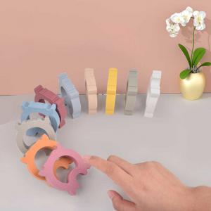 China Infants Silicone Dominoes 10 Pieces Baby Silicone Toys Entertaining supplier