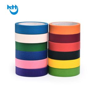 China RoHS Matt PET Industrial Adhesive Tape Crepe Colored Painters Tape supplier