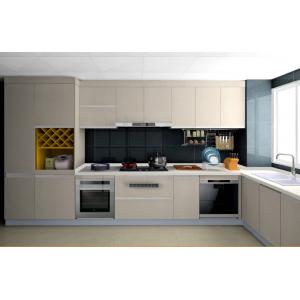 China ISO14001 Customized Luxury Laminate Kitchen Cabinet Set Acrylic White Kitchen Cabinets supplier