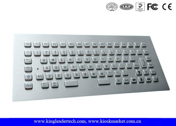 Rugged Panel Mount Stainless Steel Keyboard with 12 Function Keys , CE / FCC