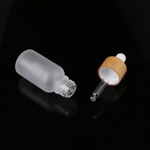 China White Glass Dropper Bottle With Bamboo Glass Pump supplier
