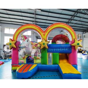 Children Unicorn Inflatable Castle Combo Bounce House