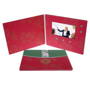 256MB Memory Video Player Greeting Card 7 Inch Support Video Upload Download