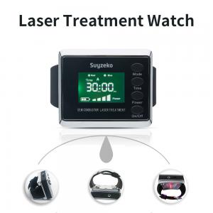 China Diabetes Cure Physical Therapy Equipment 650nm Cold Laser 450nm Blue LED Light Therapy Watch supplier