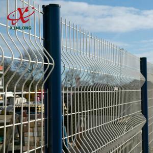 China 200*50mm PVC Coated Airport Welded Wire Mesh Fence Panel Convenient Installation supplier