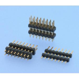 China Dual Body Pin Headers Pcb Board Connector 1 / 2 / 3 Rows Rated UL94 V-0 supplier