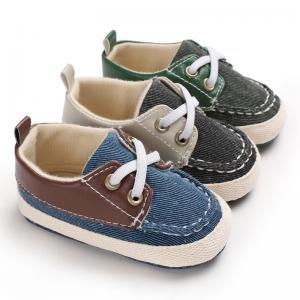New fashion Canvas shoes Anti-slip prewalker infant crib boy baby shoes