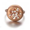 China Luxury 18K Rose Gold Diamonds Pendant Charm Ring Jewelry Set (GDSET003) wholesale
