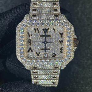 Nyc Cuban Diamond  Watch Santos BV Iced Out Moissanite Watch