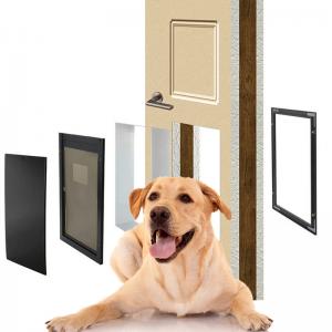 Easy Install Aluminum PET Door Lockable Double Magnetic PET Doors