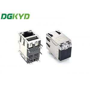 1000 Base-T Single Port RJ45 USB2.0 Jack Socket Connector