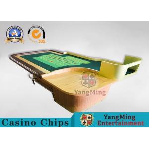 China Environmentally Friendly Casino Roleta Poker Table With Wooden Roulette Wheel supplier