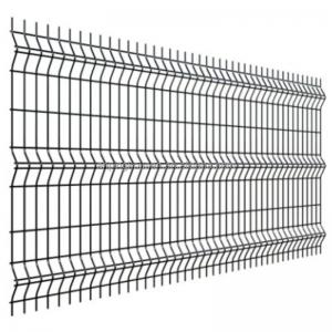Galvanized Steel Metal Garden Fence PVC Coated Rigid Panel Customize 3D Bending Curved