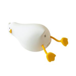 China Babies Kids Silicone Animal Night Light With Charging Port 3 Level Dimmable Silicone LED Lying Flat Duck Lamp supplier