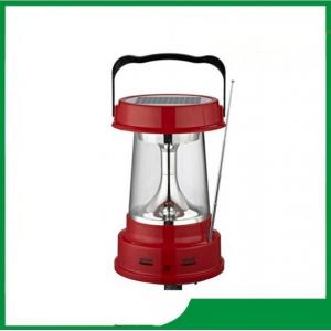 Mini camping solar lantern, portable solar lantern with mobile phone charger, radio, solar garden lantern sale