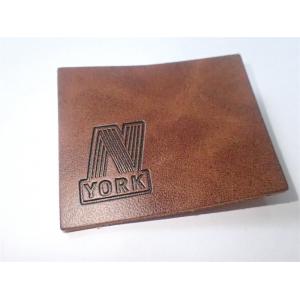 China Custom Leather Label Design Clothing Embossed Leather Patches For Garment supplier
