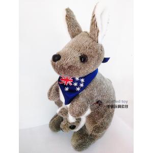 australian kangaroo with with flag bring baby brown plush stuffed toy pp cotton cheap economic animal toy lovery cartoon