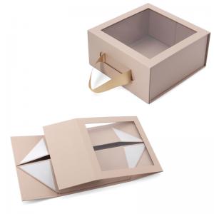 China Custom Logo Folding Gift Box With Ribbon Wholesale Kraft Box Packaging Ribbon Window Boxes supplier