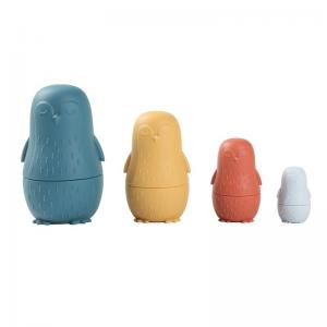 China Baby Toys Bpa Free Teether Customized Montessori Russia Silicone Nesting Doll supplier