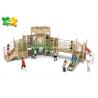 Amusement Park Wooden Playground Slide Pirate Ship Style Strong Structure