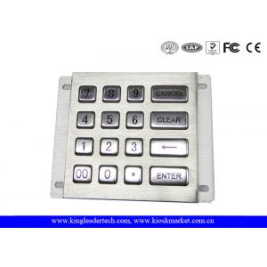 China 16 Long Travel Button Metal Numeric Keypad Rugged RS232 For Industrial supplier