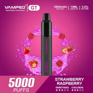 5000 Puff Strawberry Raspberry Closed Pod System Disposable Vape Pen 1800mAh Oil 13ml