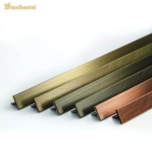 Bronze Copper Decorative Metal Wall Tile Trim T6 Shape Stainless Steel Profile