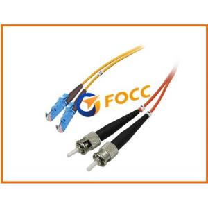 China Home Fiber Optic Network Cable 2.0mm Multi - mode Duplex E2000-ST Patch Cord PVC supplier
