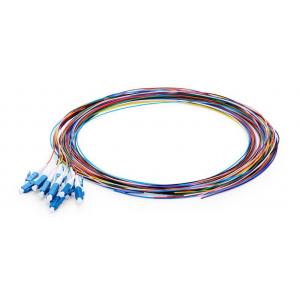 China Indoor FTTH Optical Unjacketed Color Coded Pigtail With Sc LC FC St MTRJ Connectors supplier