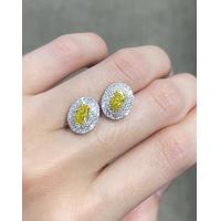 China Oval Brilliant Cut Lab Diamond Jewelry Diamond Stud Earrings 0.5ct VS1 on sale