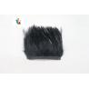 China 4-6 Inch Party Decoration Saddle Hackle Feather Fringe Trimming with Satin Ribbon Tape wholesale