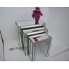 China Interior Mirrored Glass Side Table , Living Room Silver Mirror Side Table wholesale