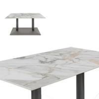 China Luxury Square OEM Marble Pedestal Dining Table on sale