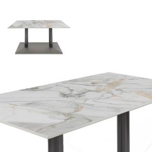China Luxury Square OEM Marble Pedestal Dining Table supplier