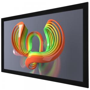 China 3D Sliver Wall Mount Fixed Frame Projection Screen , Deluxe Home Cinema supplier