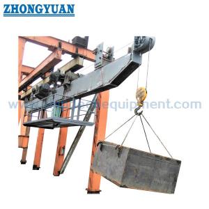 Two Hooks Horizontal Gantry Provision Crane Ship Deck Equipment