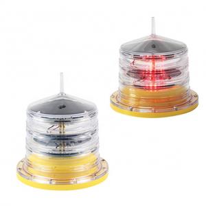 Yellow Red Color 4NM Solar Powered Navigation Yacht Marine Lantern