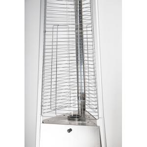 Stainless Steel Electric Ignition Glass Tube Patio Heater Natural Gas Powered