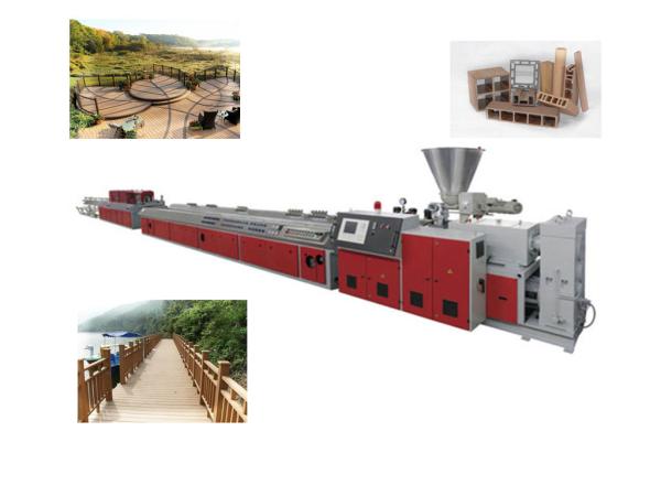 WPC Machine / PP , PE , PVC wood plastic composite WPC profile production line