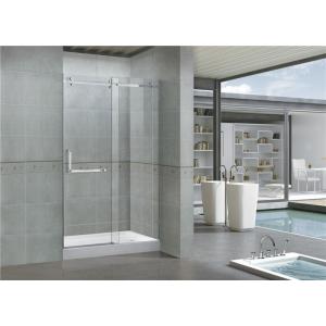 China 8MM Self - Cleaning Frameless Shower Enclosures Tempered Glass Sliding CE / SGCC Certification supplier