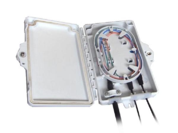 IP65 PC ABS FTTH Termination Box With 2 SC SX Port