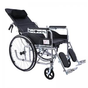 China Hand Push Disabled Medical Transport Wheelchair Fixed Armrest Lightweight supplier