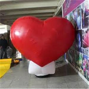 China Standing LED Wedding Party Decoration Inflatable Advertising Products , Large Inflatable Red Heart supplier