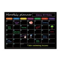 China Printable Magnetic Calendar Planner Black Magnetic Fridge Monthly Planner Calendar on sale