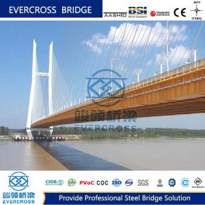Steel Truss Cable Stayed Bridges High Strength Steel Concrete Bridge