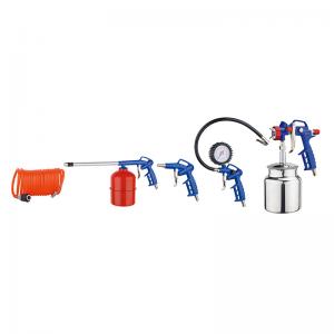 China W-2010A1-S 5PCS Air Dust Gun w/ Inflator Tools with Suction Feed Painting Tools Air Washing Gun supplier