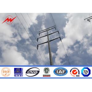 Tapered Galvanized metal utility poles For Electrical Line Project