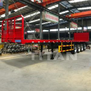 4 axles high quality flatbed truck trailer chassis flatbed container trailers for sale