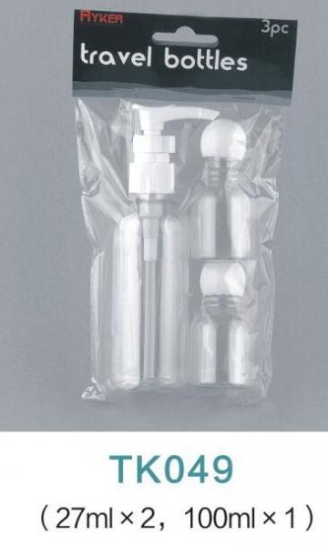 Cheap airport Bottle Dispenser cosmetic travel kit hotel travel set with plastic